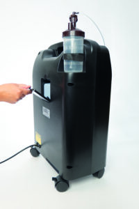 mit der geöffneten Klappe